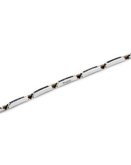 Bracciale Aragonesi Uomo Trapezio in Acciaio Cubic Zirconia BR0203 - BR0203